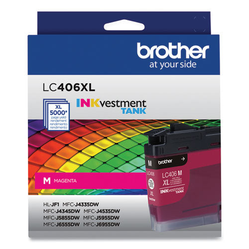 LC406XLMS INKvestment High-Yield Ink, 5,000 Page-Yield, Magenta