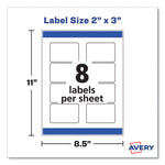 Print-to-the-Edge Labels with Sure Feed and Easy Peel, 2 x 3, Glossy Clear, 80/Pack