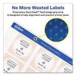 Square Labels with Sure Feed and TrueBlock, 1.5 x 1.5, White, 600/Pack