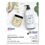 Print-to-the-Edge Labels with Sure Feed and Easy Peel, 2 x 3, Glossy Clear, 80/Pack