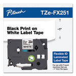 TZe Flexible Tape Cartridge for P-Touch Labelers, 0.94" x 26.2 ft, Black on White