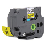 TZe Flexible Tape Cartridge for P-Touch Labelers, 0.94" x 26.2 ft, Black on Yellow