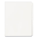 Blank Tab Legal Exhibit Index Divider Set, 25-Tab, 11 x 8.5, White, 1 Set