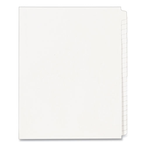 Blank Tab Legal Exhibit Index Divider Set, 25-Tab, 11 x 8.5, White, 1 Set