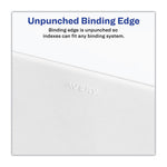 Blank Tab Legal Exhibit Index Divider Set, 25-Tab, 11 x 8.5, White, 1 Set