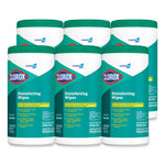 Disinfecting Wipes, 1-Ply, Fresh Scent, 7 x 8, White, 75/Canister, 6 Canisters/Carton