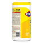 Disinfecting Wipes, 1-Ply, 7 x 8, Lemon Fresh, White, 75/Canister