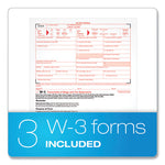 W-2 Tax Forms for Inkjet/Laser Printers, Fiscal Year: 2023, Six-Part Carbonless, 8.5 x 5.5, 2 Forms/Sheet, 50 Forms Total