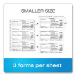 1099-NEC Continuous Tax Forms, Fiscal Year: 2023, Four-Part Carbonless, 8.5 x 5.5, 2 Forms/Sheet, 24 Forms Total