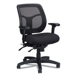 Apollo Multi-Function Mesh Task Chair, Supports Up to 250 lb, 18.9" to 22.4" Seat Height, Silver Seat/Back, Black Base