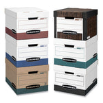 STOR/FILE Medium-Duty 100% Recycled Storage Boxes, Letter/Legal Files, 12.5" x 16.25" x 10.25", Kraft/Green, 12/Carton