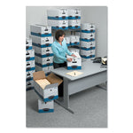 LIBERTY Plus Heavy-Duty Strength Storage Boxes, Legal Files, 15.25" x 24.13" x 10.75", White/Blue, 12/Carton