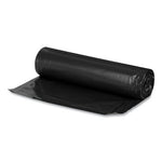 Recycled Low-Density Polyethylene Can Liners for Slim Jim Containers, 23 gal, 1mil, 28 x 45, Black, 15 Bags/Roll, 10 Rolls/CT