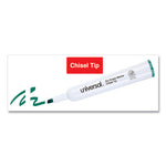 Dry Erase Marker, Broad Chisel Tip, Green, Dozen