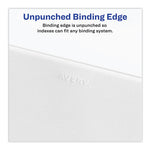 Preprinted Legal Exhibit Side Tab Index Dividers, Avery Style, 25-Tab, 251 to 275, 11 x 8.5, White, 1 Set, (1340)