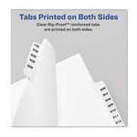 Preprinted Legal Exhibit Side Tab Index Dividers, Avery Style, 25-Tab, 251 to 275, 11 x 8.5, White, 1 Set, (1340)