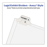 Preprinted Legal Exhibit Side Tab Index Dividers, Avery Style, 25-Tab, 201 to 225, 11 x 8.5, White, 1 Set, (1338)