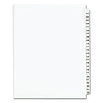 Preprinted Legal Exhibit Side Tab Index Dividers, Avery Style, 25-Tab, 201 to 225, 11 x 8.5, White, 1 Set, (1338)