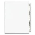 Preprinted Legal Exhibit Side Tab Index Dividers, Avery Style, 25-Tab, 326 to 350, 11 x 8.5, White, 1 Set, (1343)