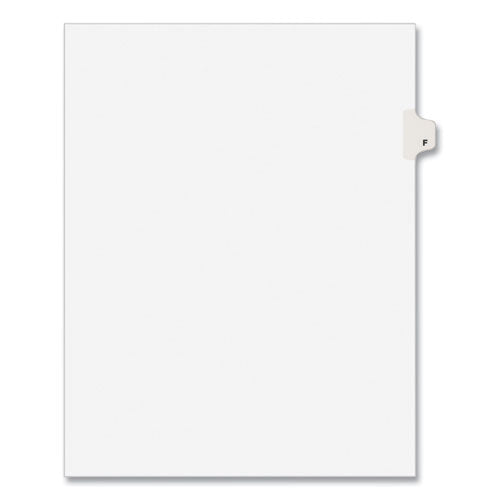 Preprinted Legal Exhibit Side Tab Index Dividers, Avery Style, 26-Tab, F, 11 x 8.5, White, 25/Pack, (1406)