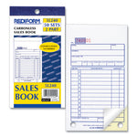 Sales Book, 12 Lines, Two-Part Carbonless, 3.63 x 6.38, 50 Forms Total