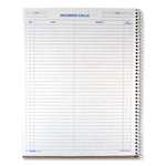 Wirebound Call Register, One-Part (No Copies), 11 x 8.5, 100 Forms Total