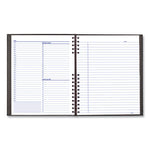 NotePro Undated Daily Planner, 10.75 x 8.5, Black Cover, Undated