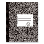 Composition Book, Medium/College Rule, Black Marble Cover, (80) 11 x 8.38 Sheets