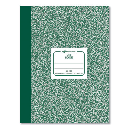 Composition Lab Notebook, Quadrille Rule, Green Cover, (60) 10.13 x 7.88 Sheets