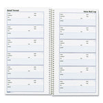 Detail Wirebound Voice Mail Log Book, One-Part (No Copies), 5 x 1.63, 6 Forms/Sheet, 600 Forms Total