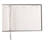 Hardcover Visitor Register Book, Black Cover, 9.78 x 8.5 Sheets, 128 Sheets/Book