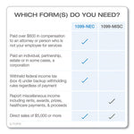 1099-NEC Continuous Tax Forms, Fiscal Year: 2023, Four-Part Carbonless, 8.5 x 5.5, 2 Forms/Sheet, 24 Forms Total