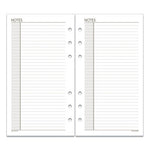 Lined Notes Pages for Planners/Organizers, 6.75 x 3.75, White Sheets, Undated