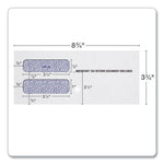 1099 Double Window Envelope, Commercial Flap, Gummed Closure, 3.75 x 8.75, White, 24/Pack