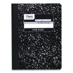 Square Deal Composition Book, 3-Subject, Wide/Legal Rule, Black Cover, (100) 9.75 x 7.5 Sheets, 12/Pack