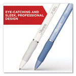 S-Gel Fashion Barrel Gel Pen, Retractable, Medium 0.7 mm, Black Ink, Pearl White Barrel, Dozen