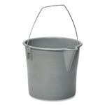 7240000606006, SKILCRAFT, Utility Pail, 10 qt, Polyethylene, Gray, 10" dia