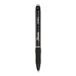 S-Gel High-Performance Gel Pen, Retractable, Medium 0.7mm, Black Ink, Black Barrel, 36/Pack