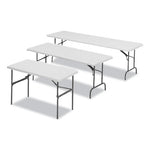 IndestrucTables Too 600 Series Folding Table, Rectangular, 72" x 30" x 29", Platinum