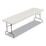 IndestrucTables Too 600 Series Folding Table, Rectangular, 96" x 30" x 29", Platinum