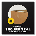 Box Lock Shipping Packaging Tape with Refillable Dispenser, 3" Core, 1.88" x 54.6 yds, Clear