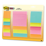 Pads in Supernova Neon Colors, (6) Unruled 2" x 2", (5) Unruled 3" x 3", (4) Note Ruled 4" x 4", 45 Sheets/Pad, 15 Pads/Set