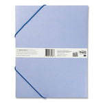 Folio, 1 Section, Elastic Cord Closure, Letter Size, Blue, 2/Pack