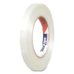 GS 490 Economy Grade Fiberglass Reinforced Strapping Tape, 0.47" x 60.15 yds, White, 72/Carton