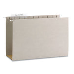 TUFF Extra Capacity Hanging File Folders with Easy Slide Tabs, 4" Capacity, Legal, 1/3-Cut Tabs, Steel Gray, 18/Box