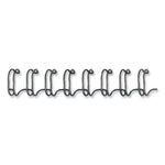 Wire Bindings, 9/16" Diameter, 130 Sheet Capacity, Black, 25/Pack