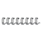 Wire Bindings, 3/8" Diameter, 80 Sheet Capacity, Black, 25/Pack