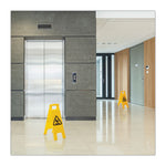 Site Safety Wet Floor Sign, 2-Sided, 10 x 2 x 26, Yellow