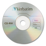 CD-RW Rewritable Disc, 700 MB/80 min, 12x, Spindle, Silver, 25/Pack