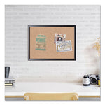 Cork Bulletin Board, 23 x 17, Tan Surface, Black Frame